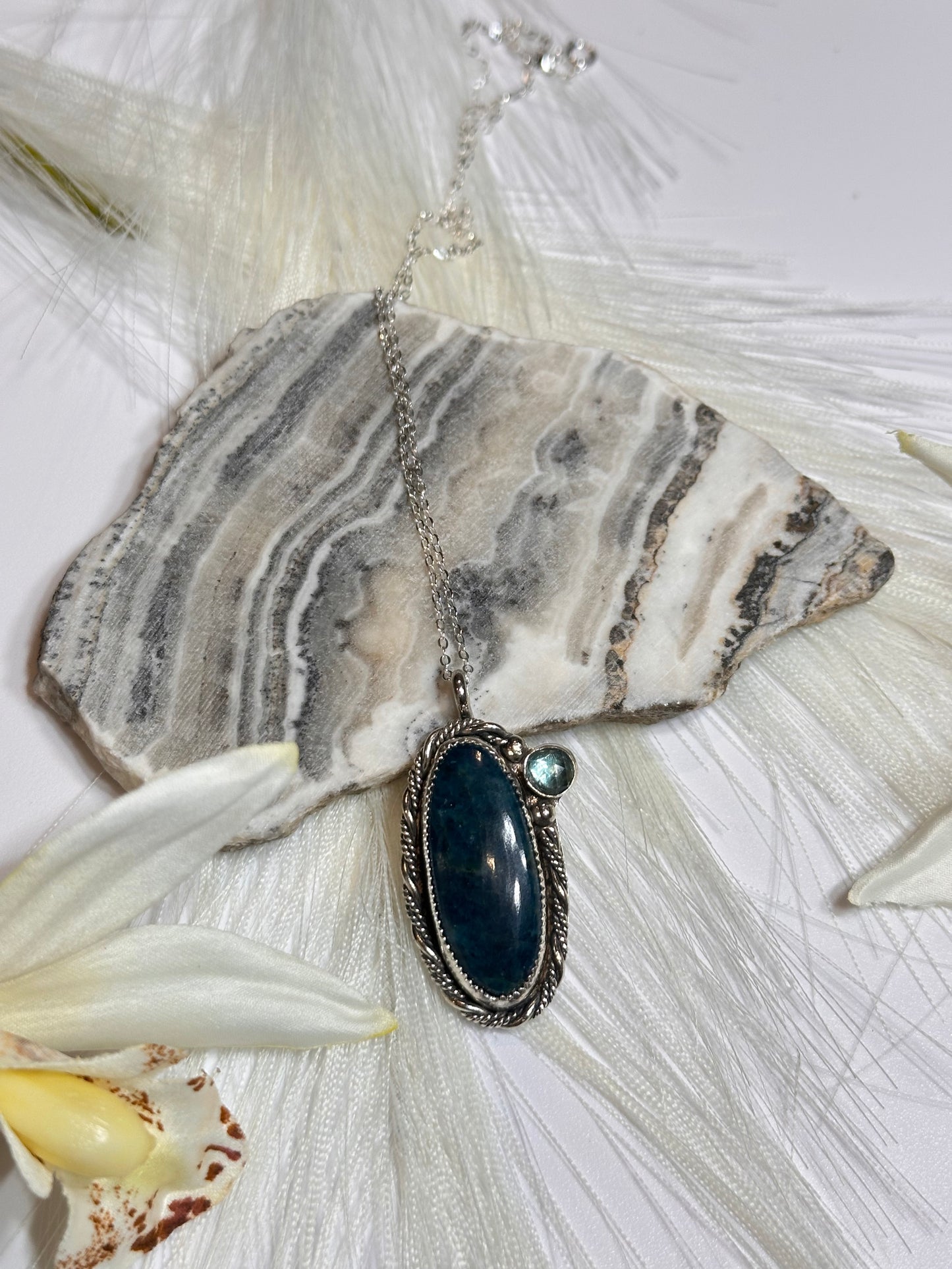 Blue Apatite Riptide Pendant