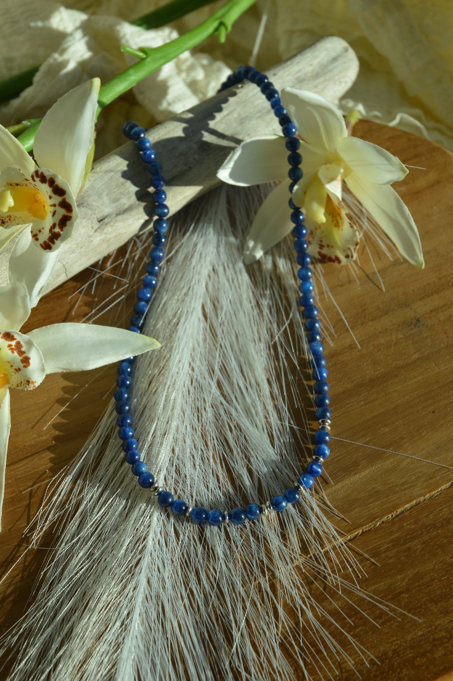 Blue Kyanite Beaded Necklace
