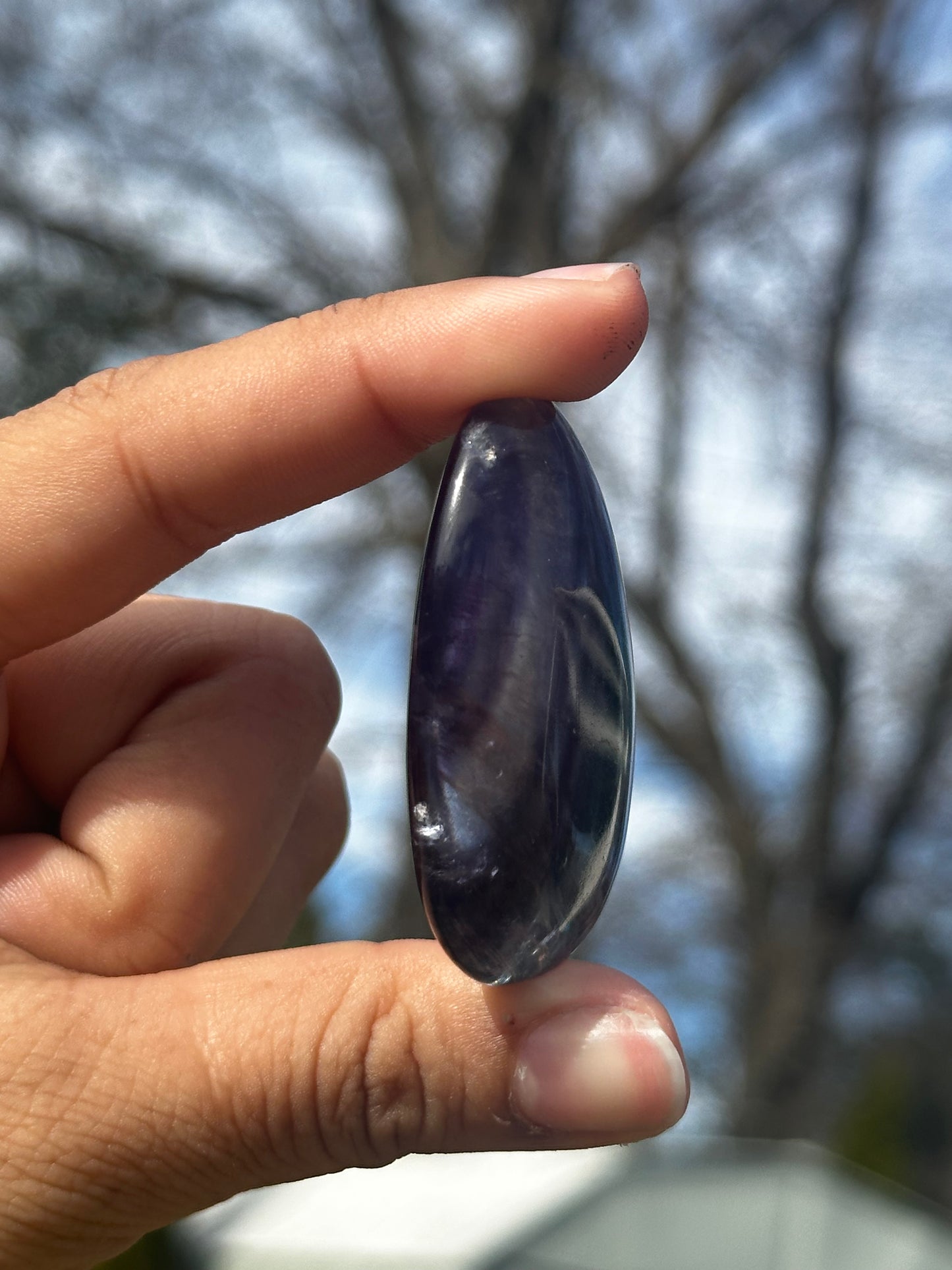 Fluorite worry stones