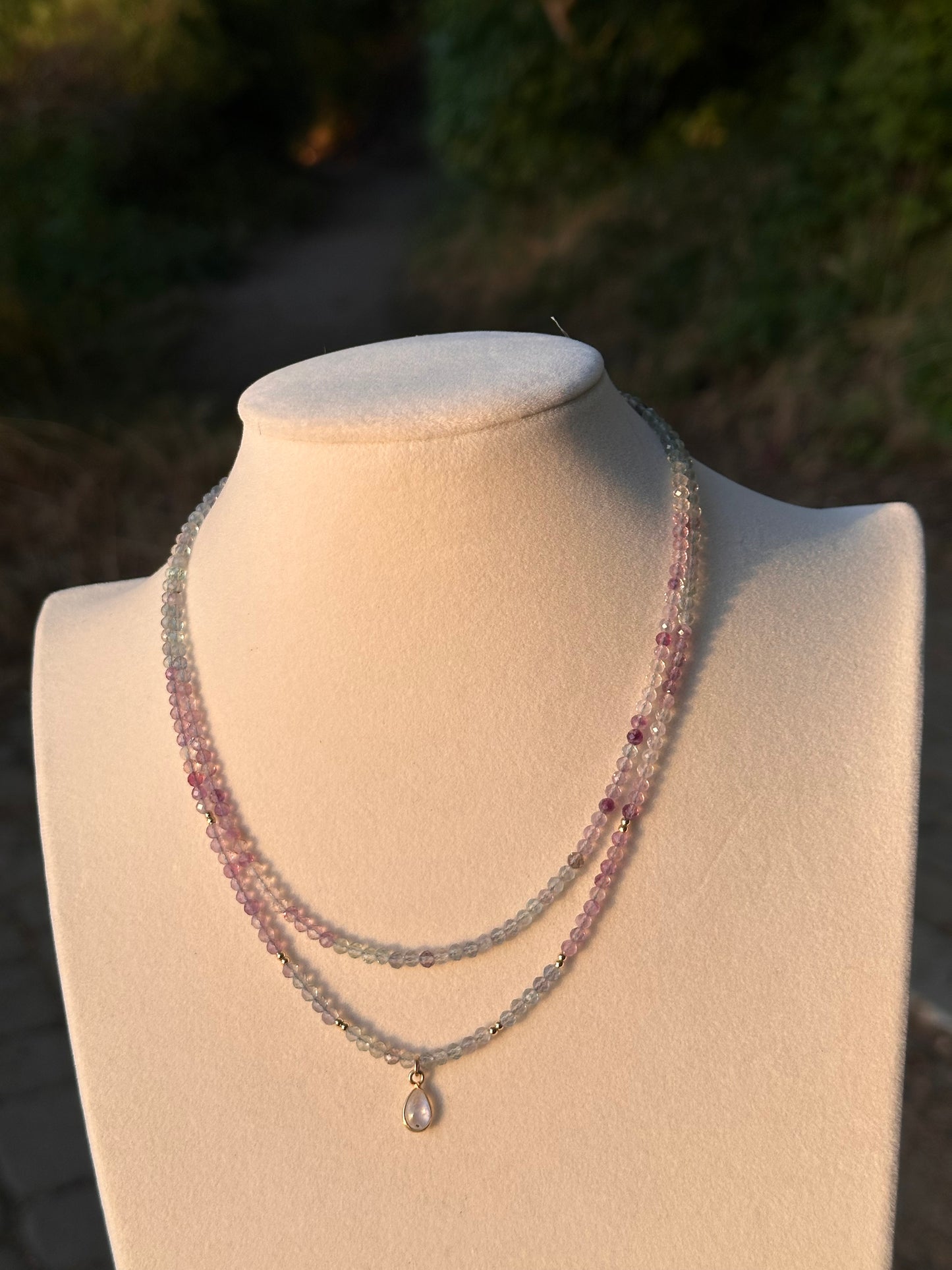 Fluorite necklaces