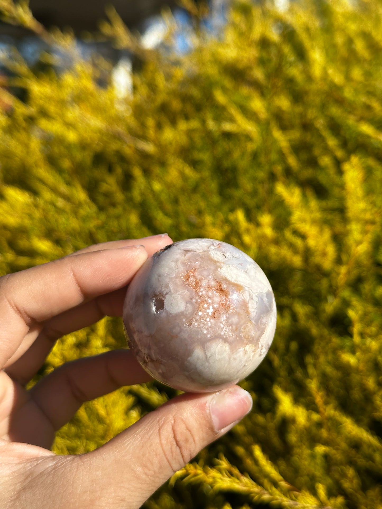 Flower Agate sphere