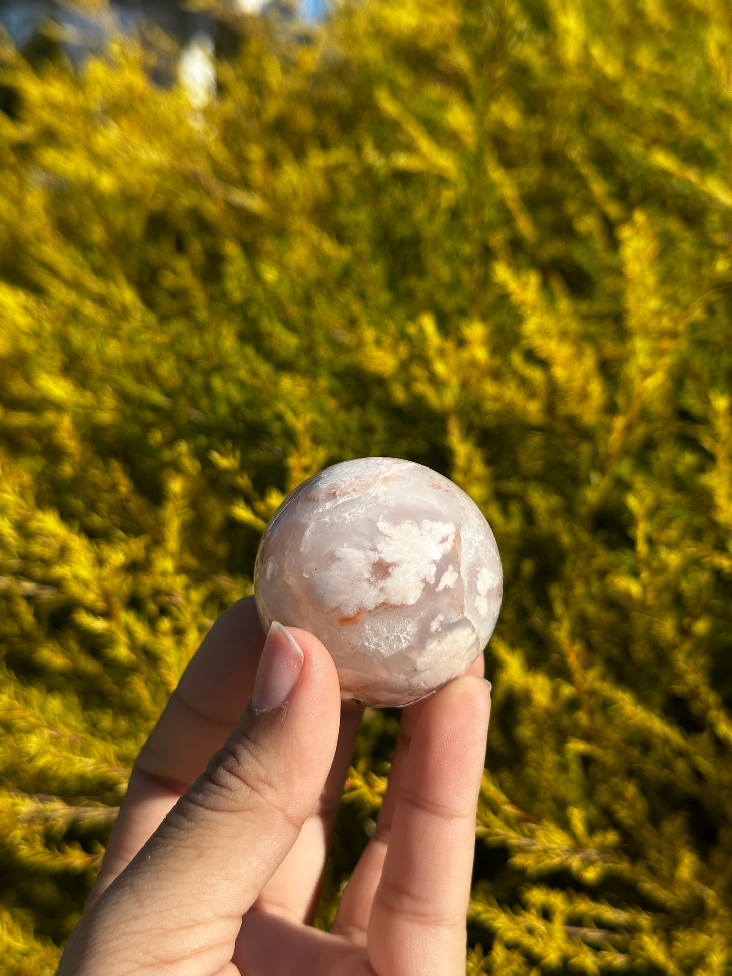 Flower Agate sphere