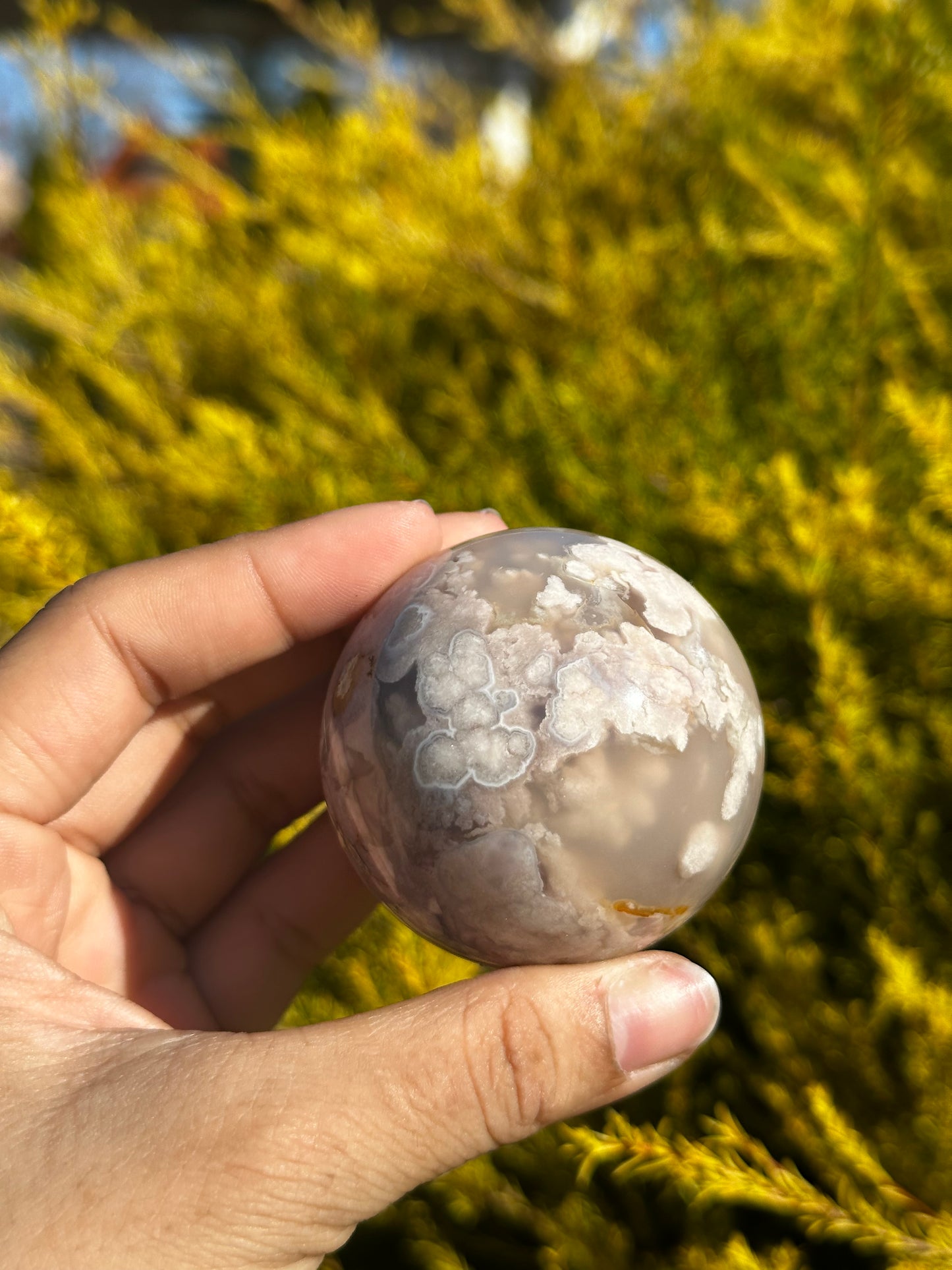 Flower Agate sphere