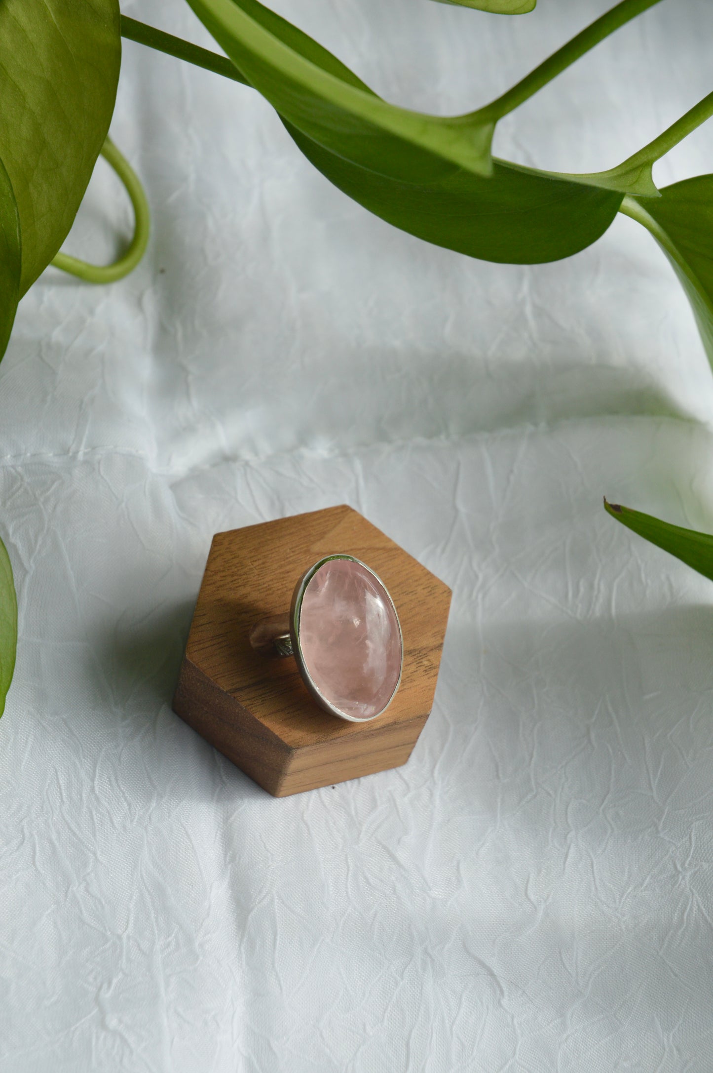 Juicy Rose Quartz Ring - Sz 5.5