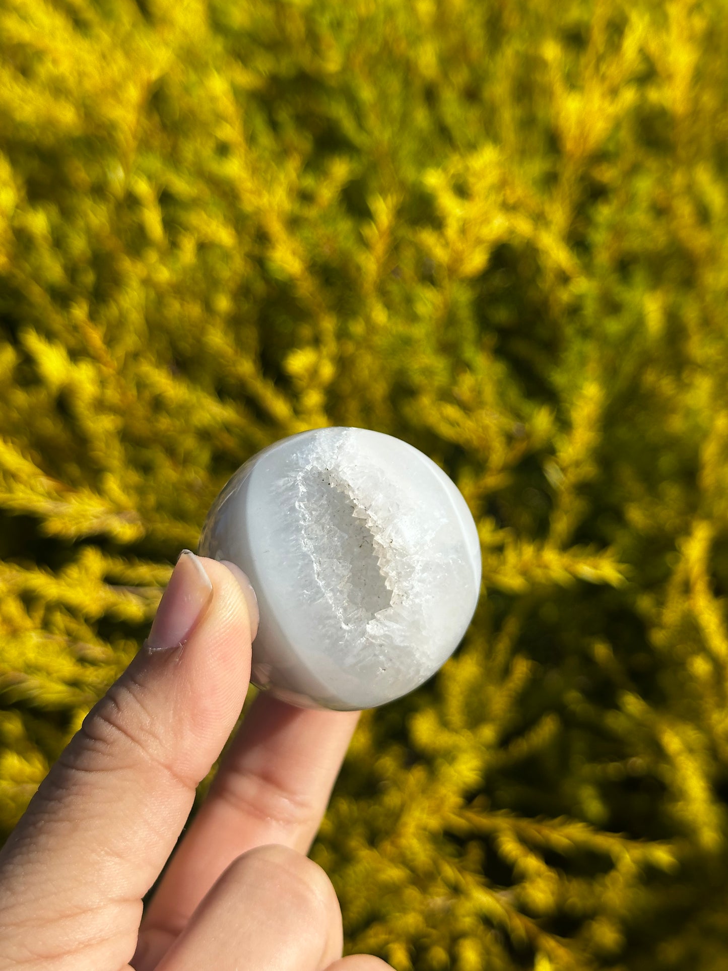 Agate druzy sphere