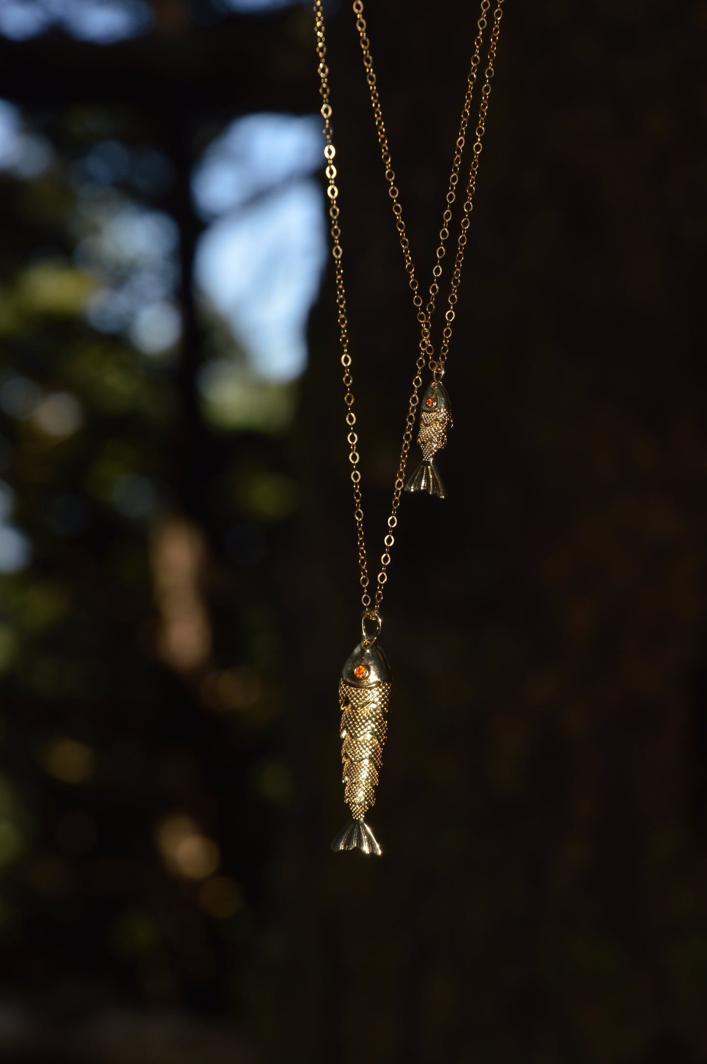 Articulating Fishies - Chain Necklaces