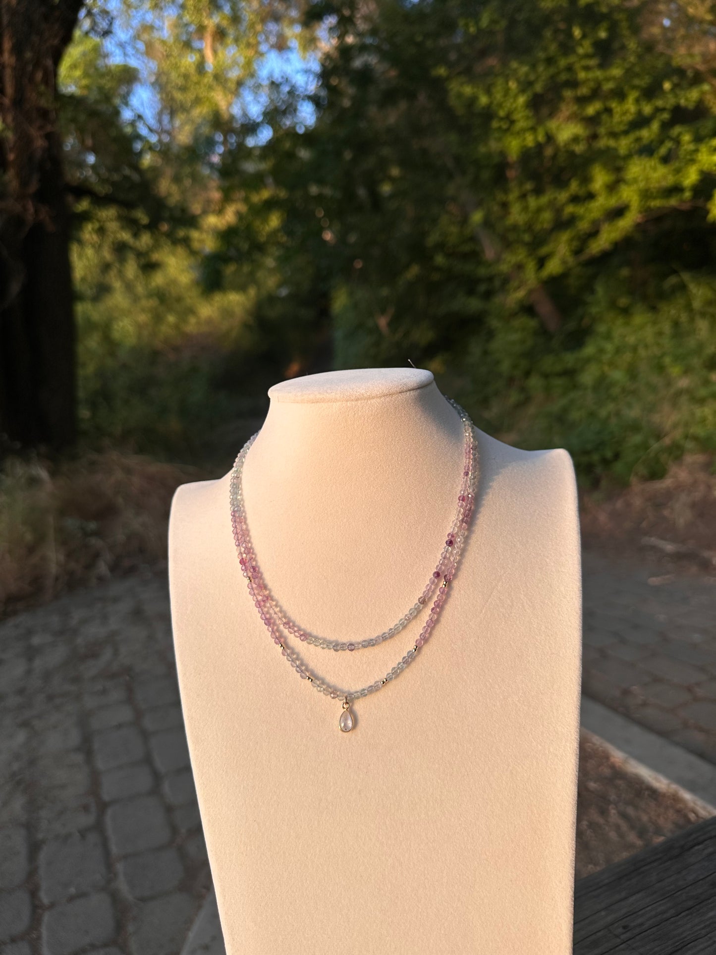 Fluorite necklaces