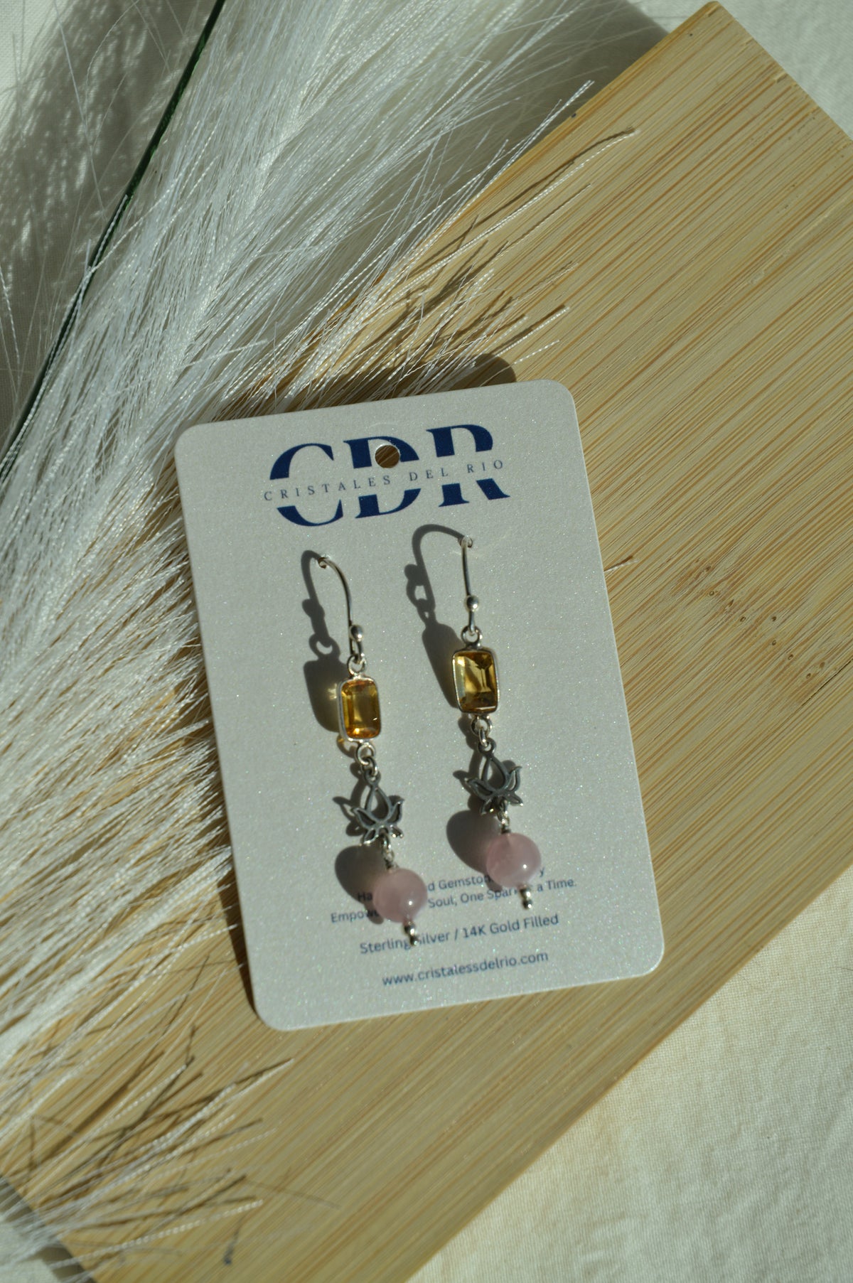 Sweet Honey Lotus Earrings
