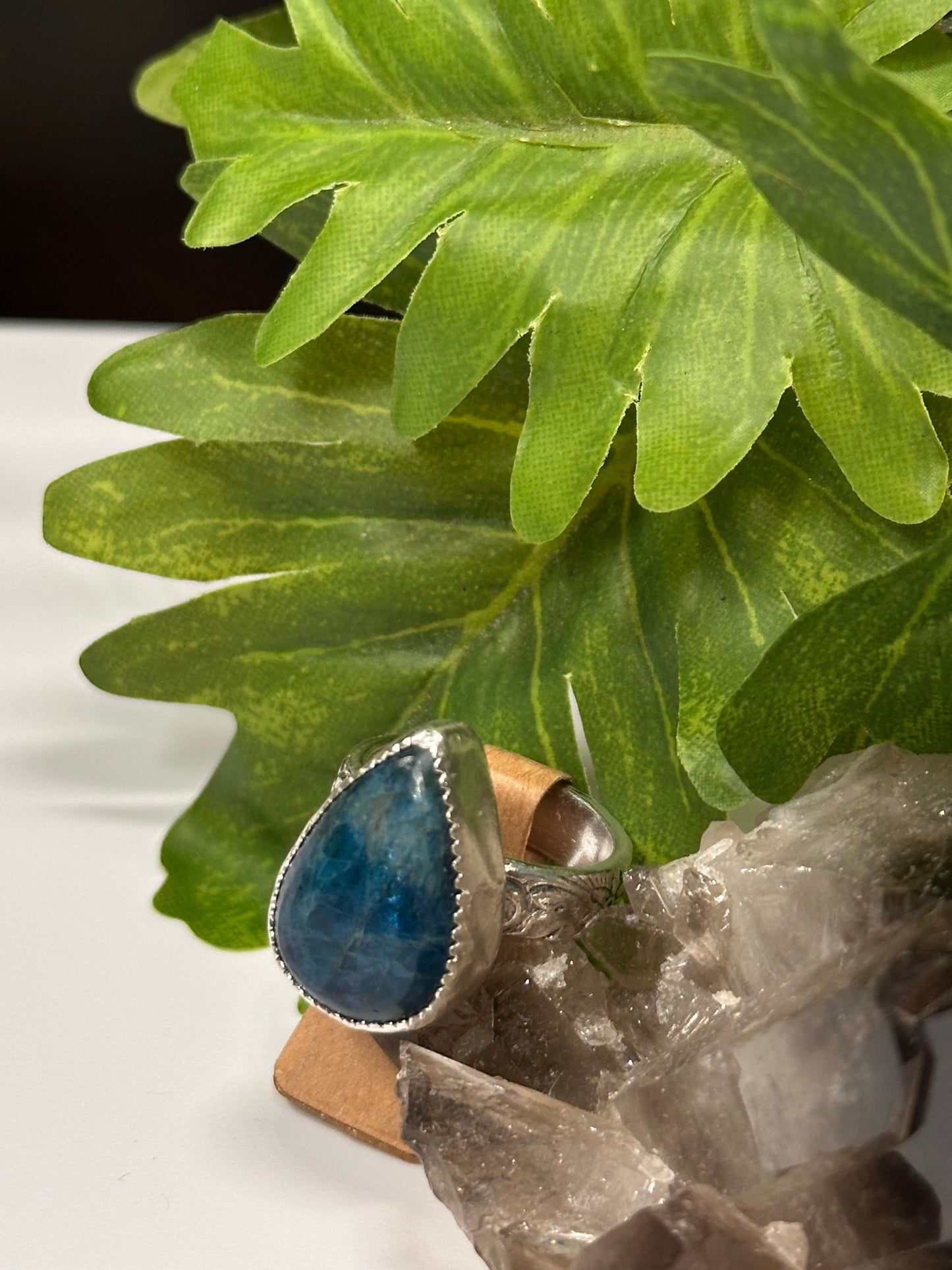 Blue Apatite Rip Tide Ring - Sz 5.75