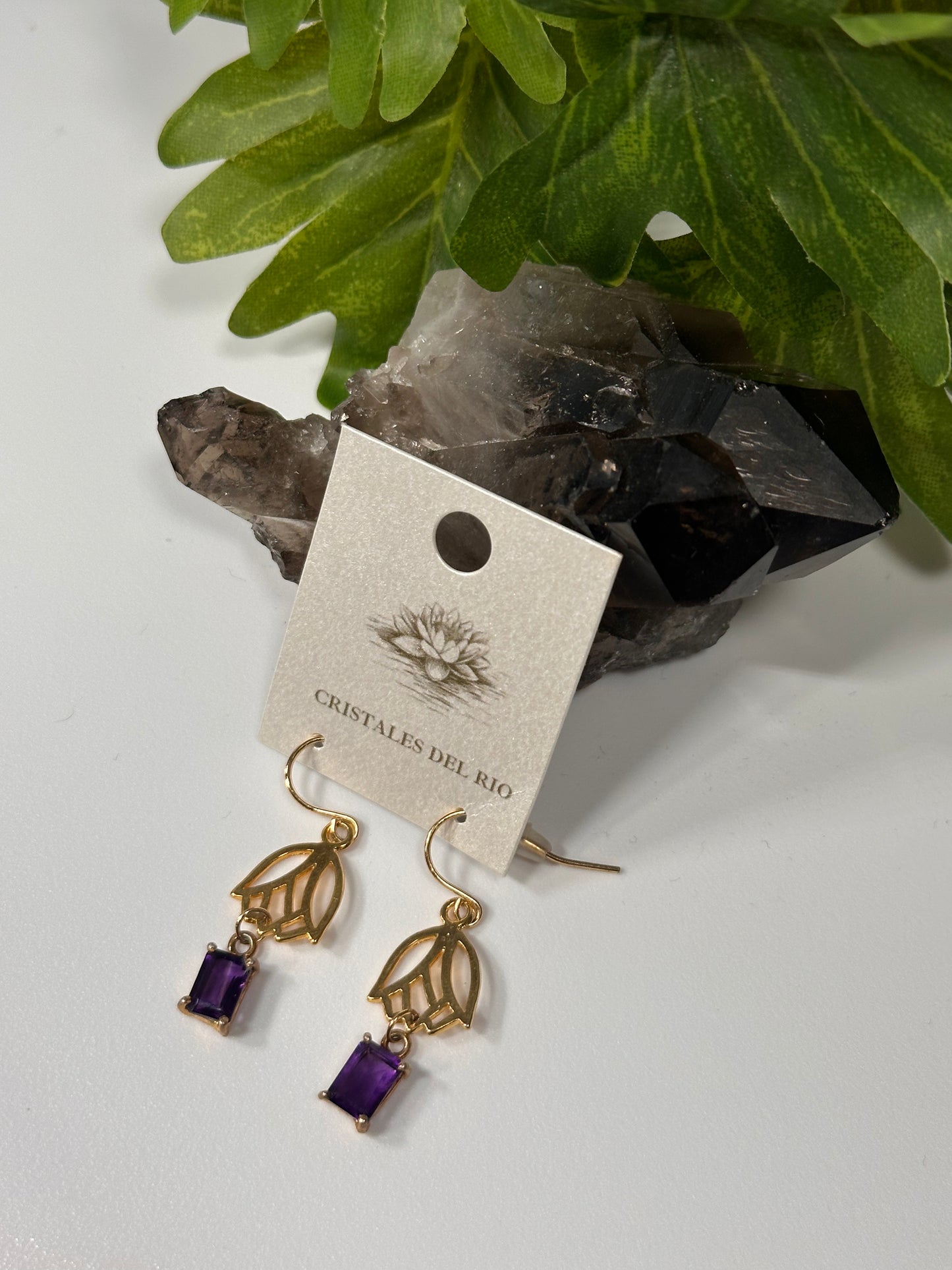 Amethyst tulip Earrings
