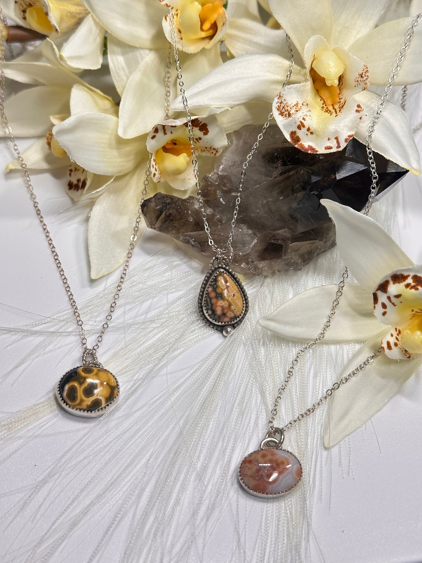 Peachy Ocean Jasper pendant