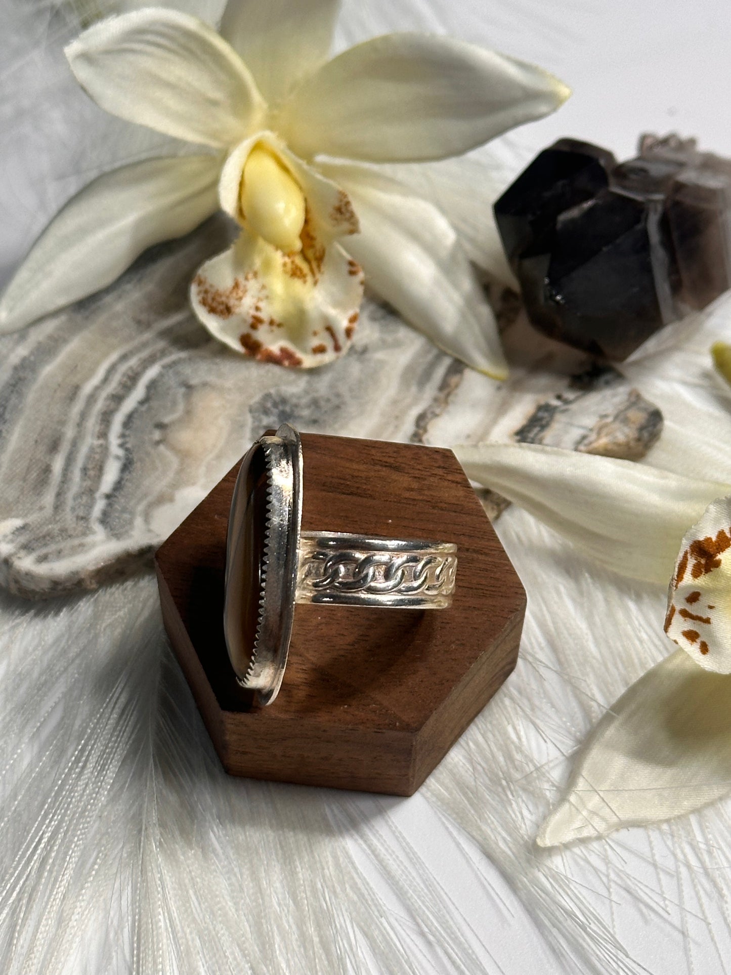 Tigers Eye Chunky Ring - Sz 10.5-11