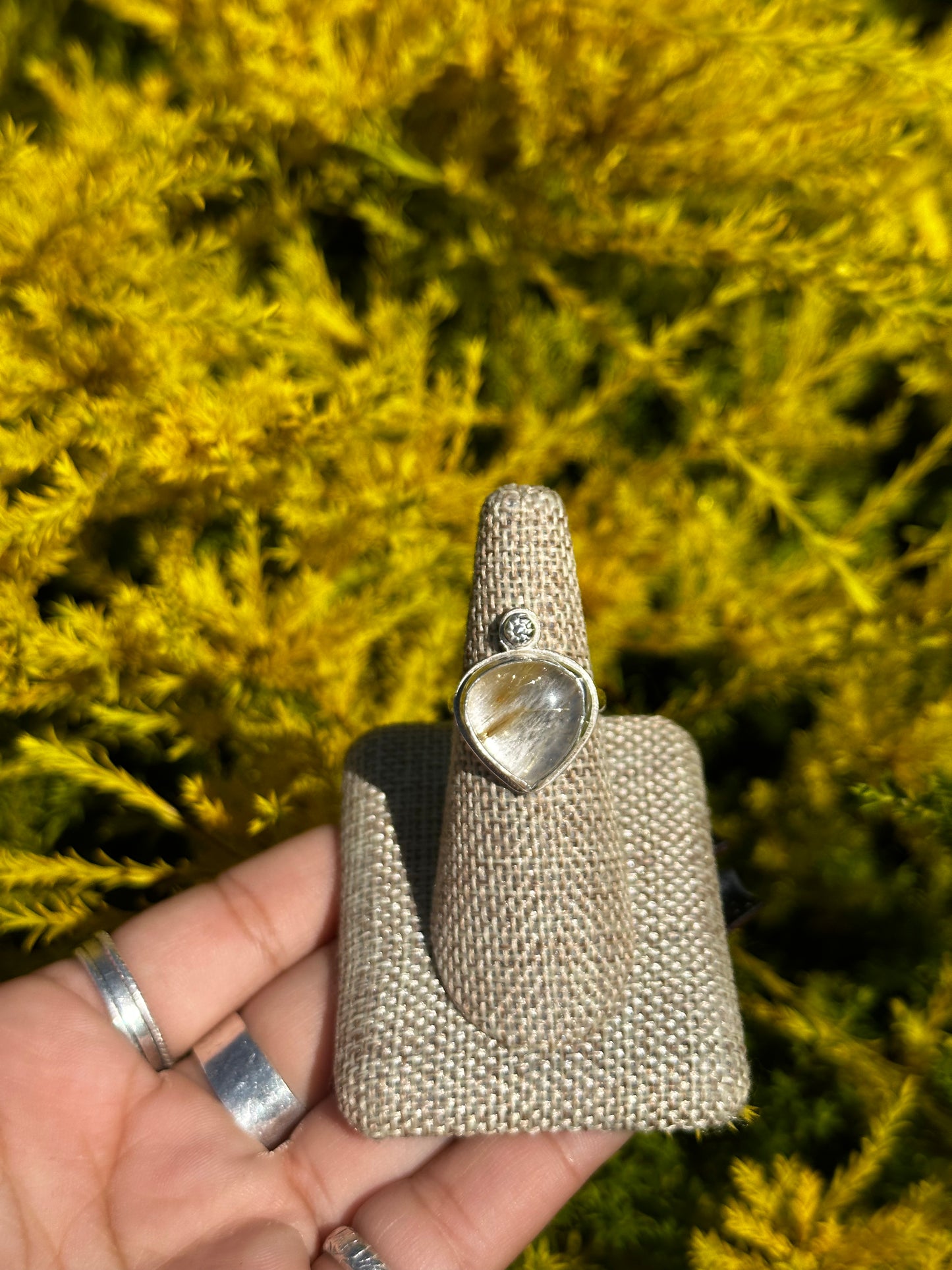 Golden Rutile ring -Sz 8