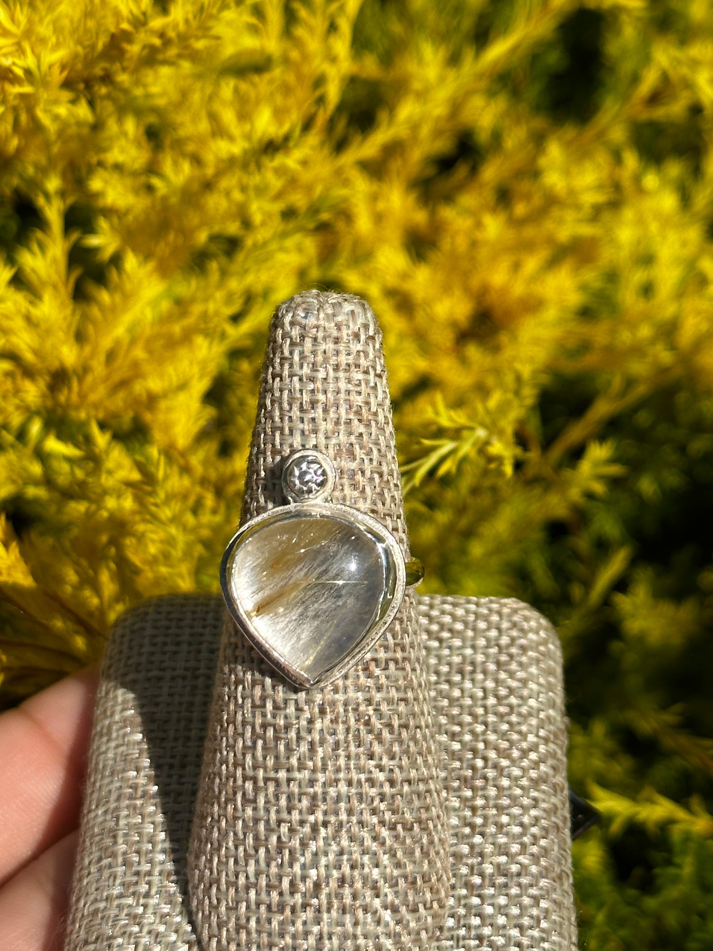 Golden Rutile ring -Sz 8
