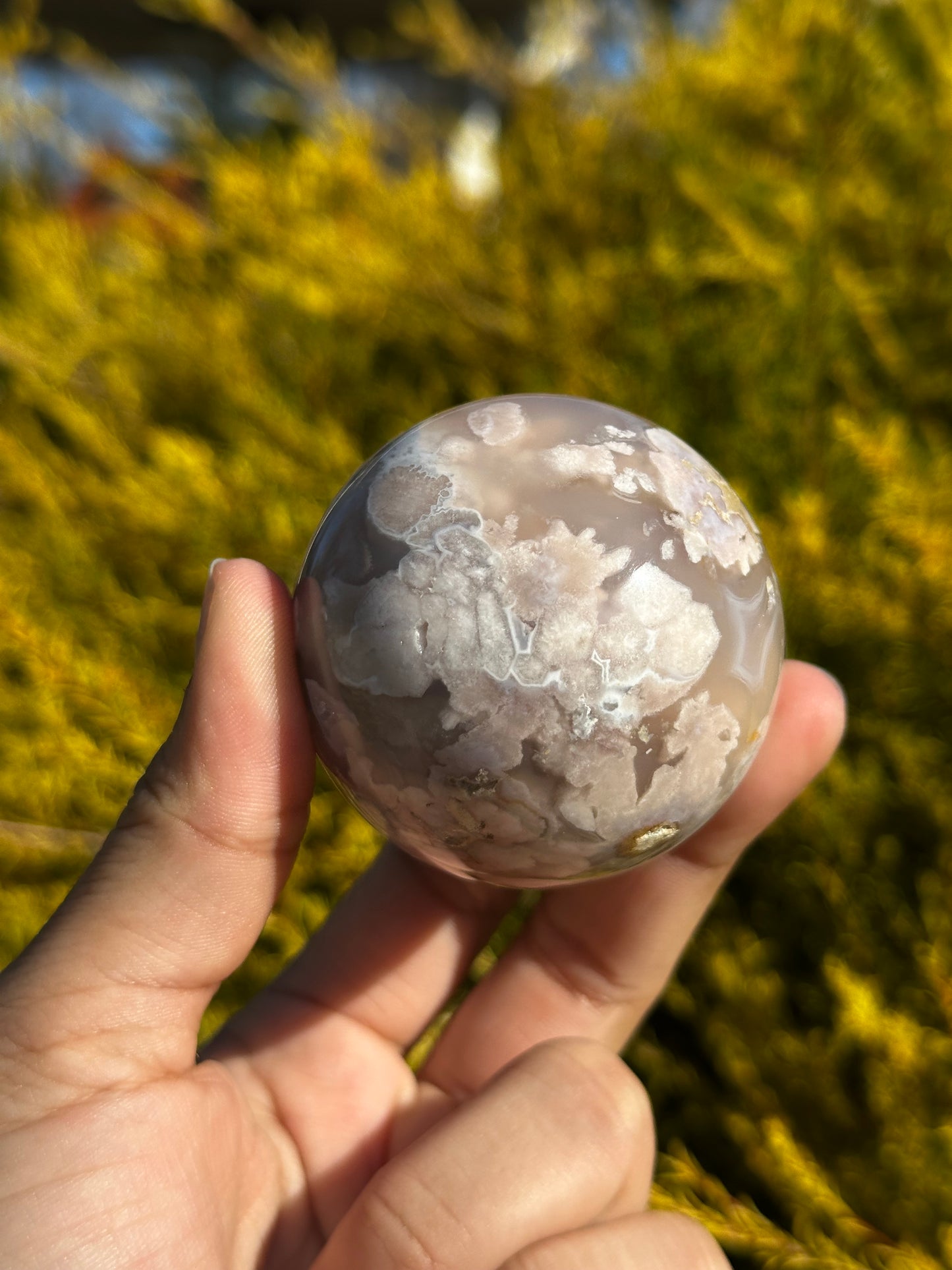 Flower Agate sphere