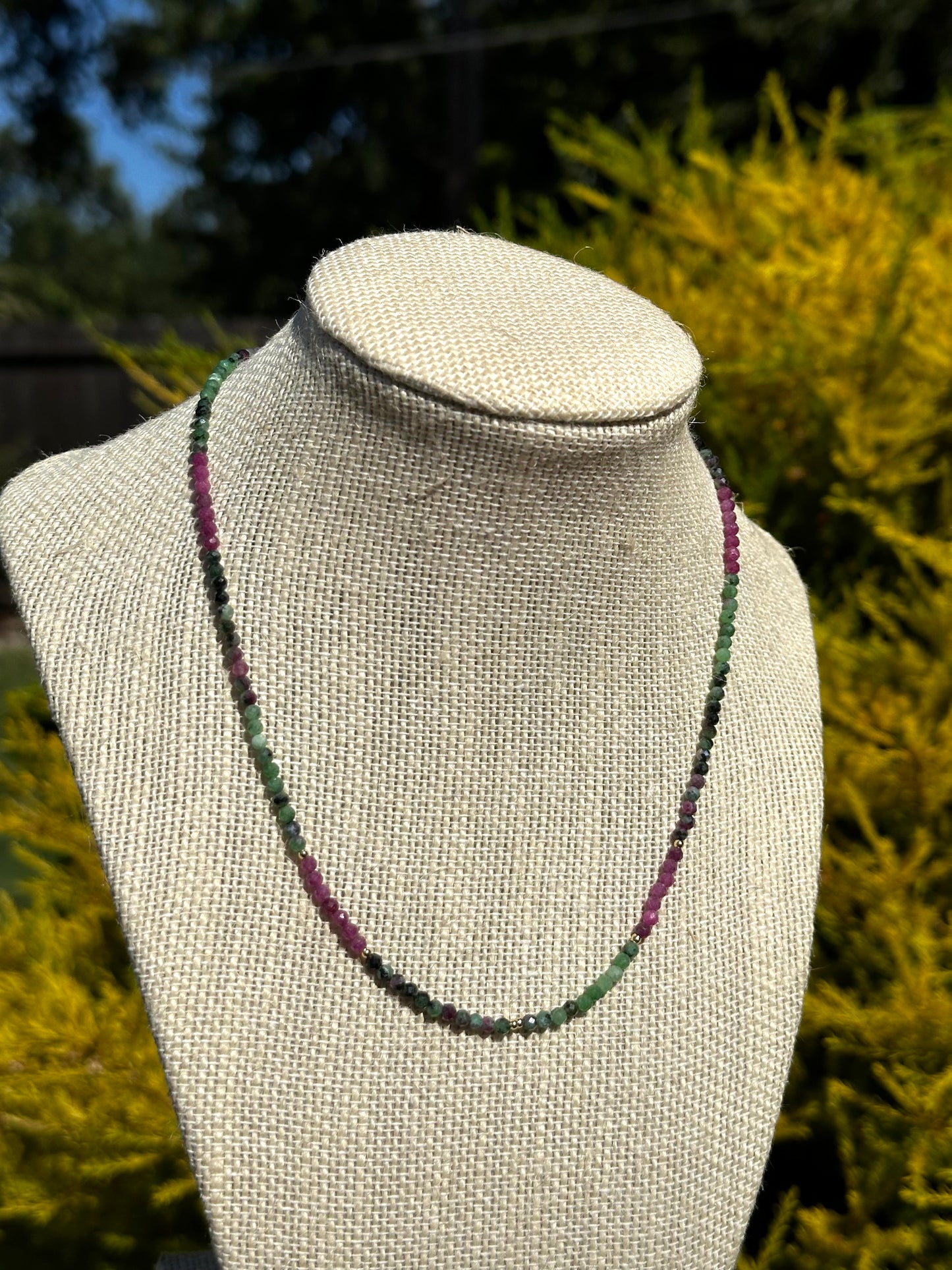 Ruby in Ziosite necklaces