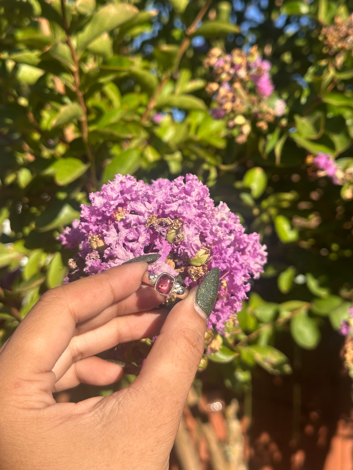 Fairy Pink Tourmaline Ring - Sz 8-8.5