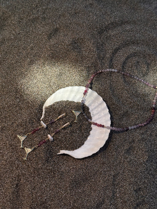 French Martini Beaded Necklace