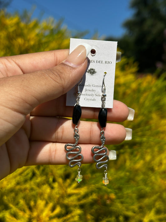 Black Boelen’s snake earrings