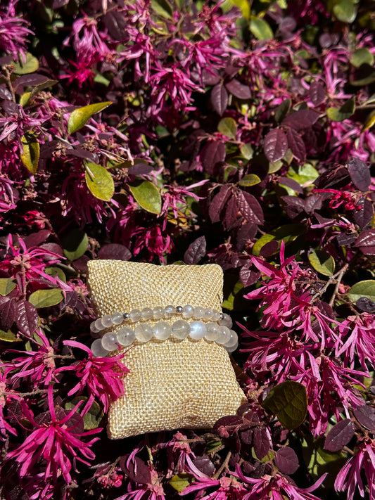 Moonstone beaded bracelets