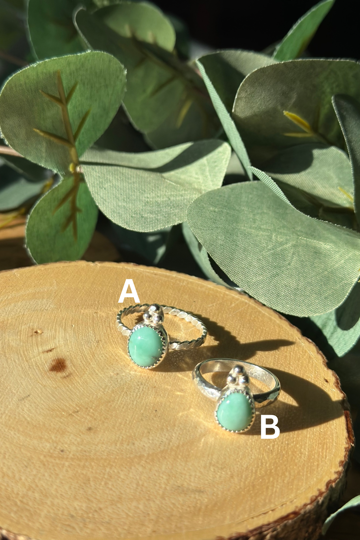 Desert Bloom Variscite Ring - Sz 10