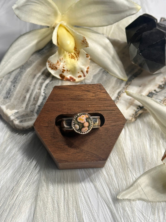 Ocean Jasper Ring - Sz 6.5-7