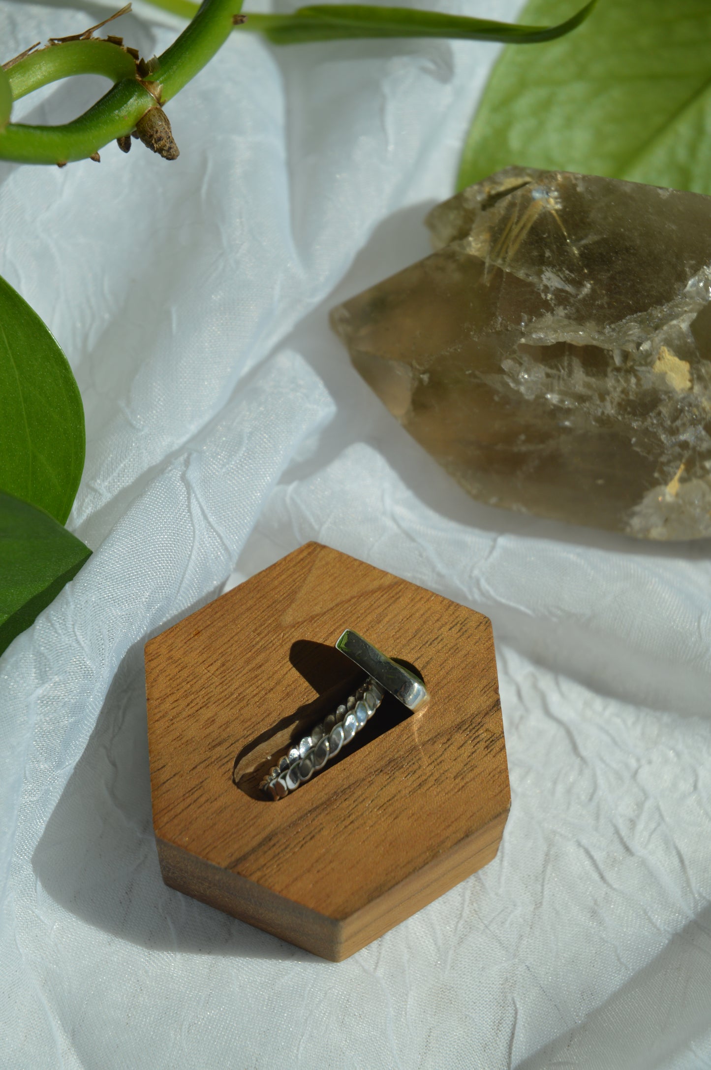 Green Sea Glass Rings