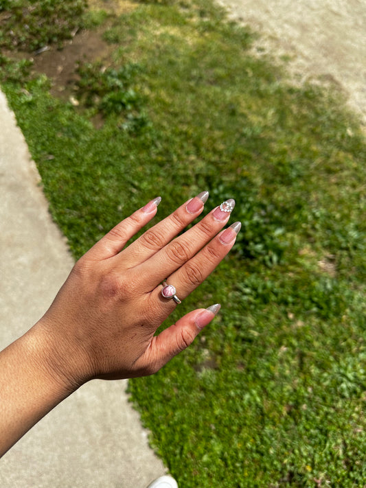 Rhodochrosite ring