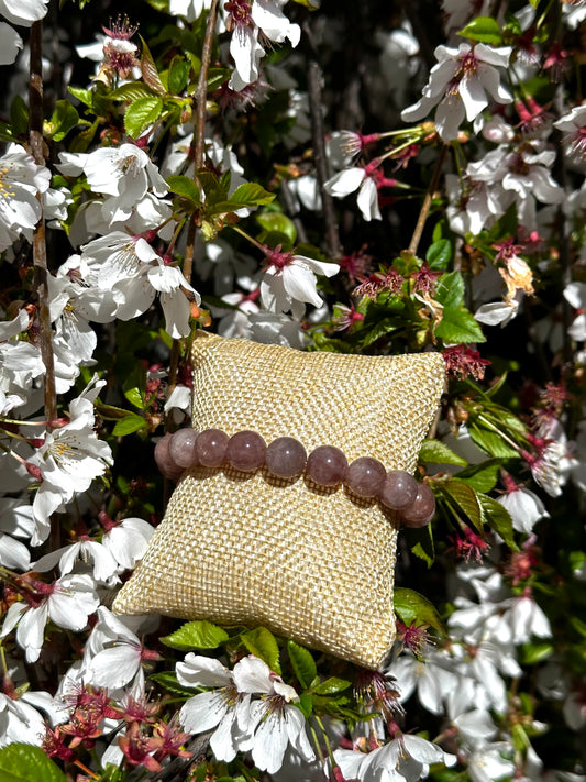 small Rose Quartz beaded bracelet