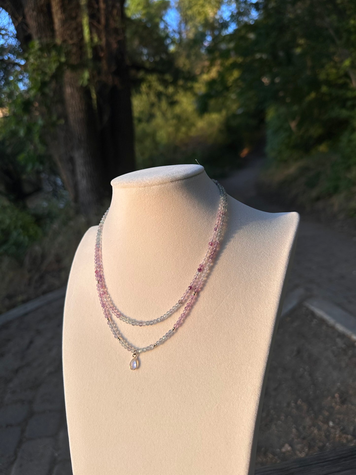Fluorite necklaces