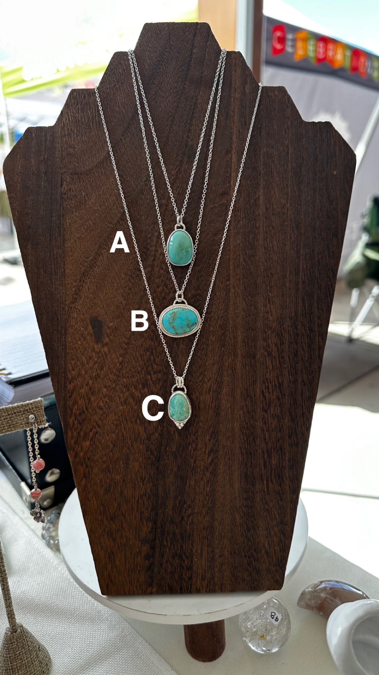 Kingman Turquoise pendants