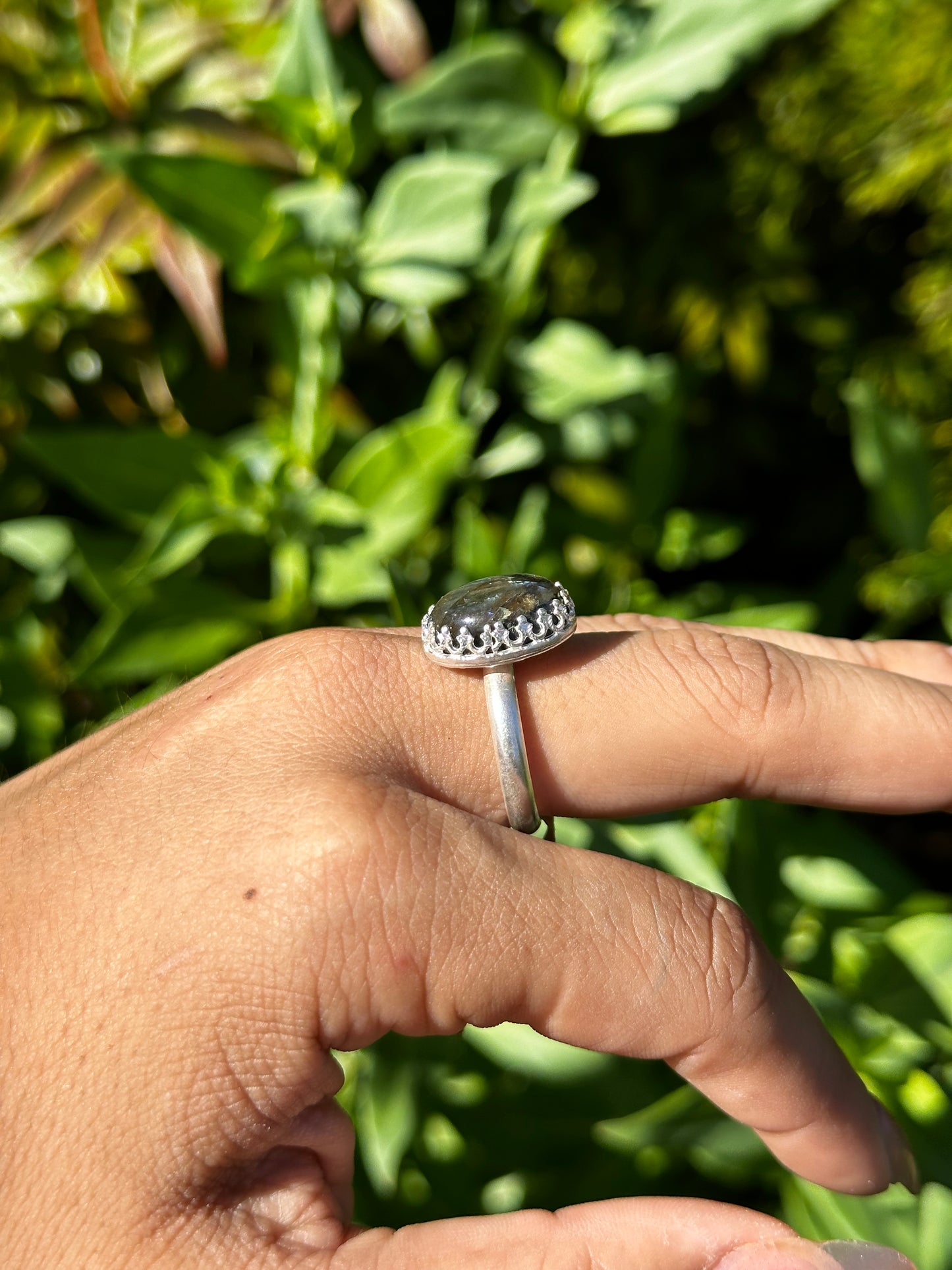 Labradorite crown ring