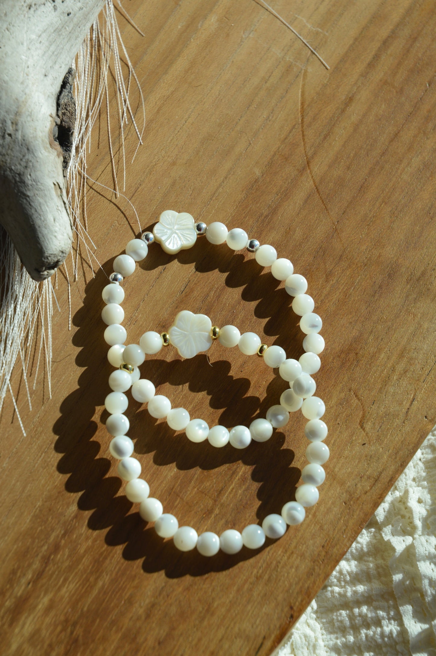 Plumeria Shell Bracelets