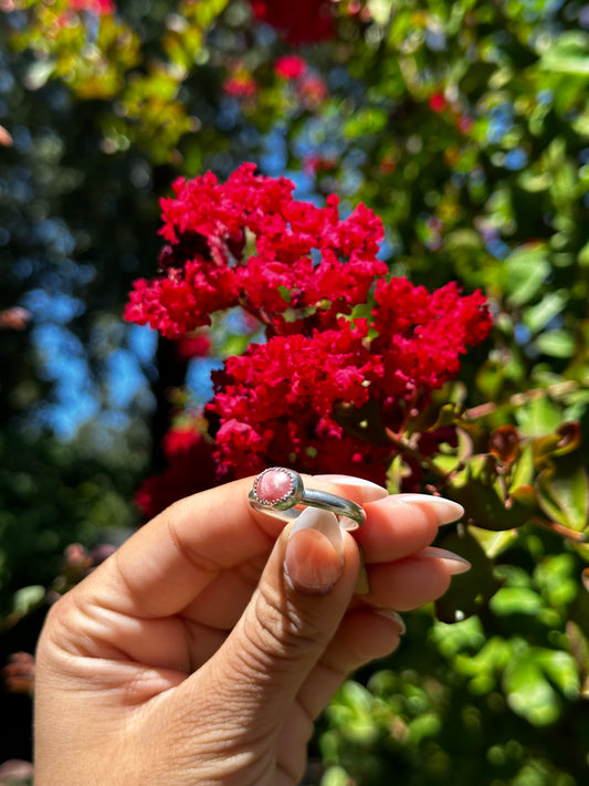 Rhodochrosite ring