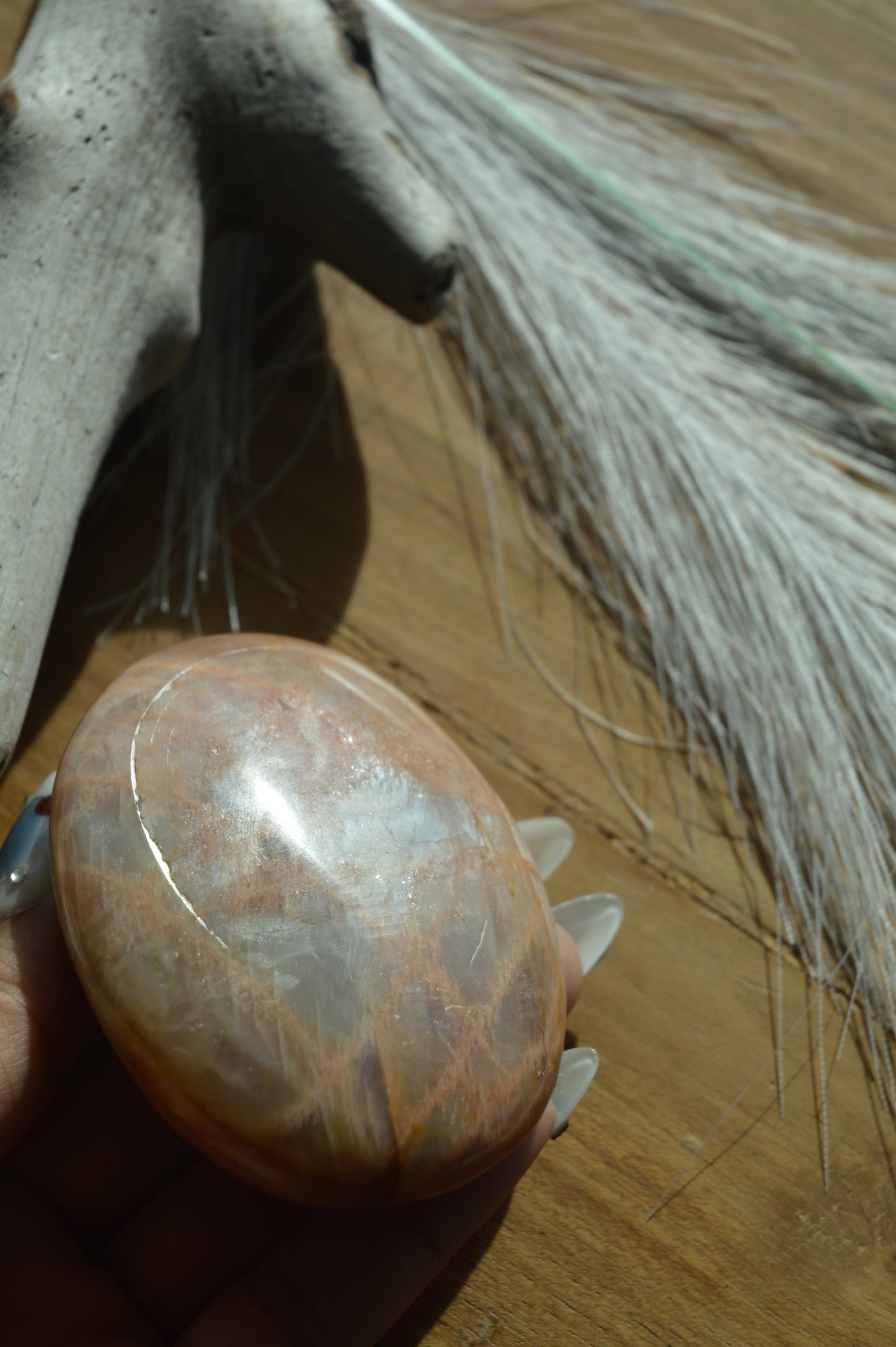 Peach Moonstone Palmstone