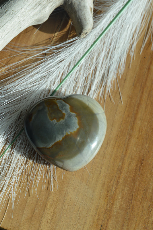 Polychrome Jasper heart