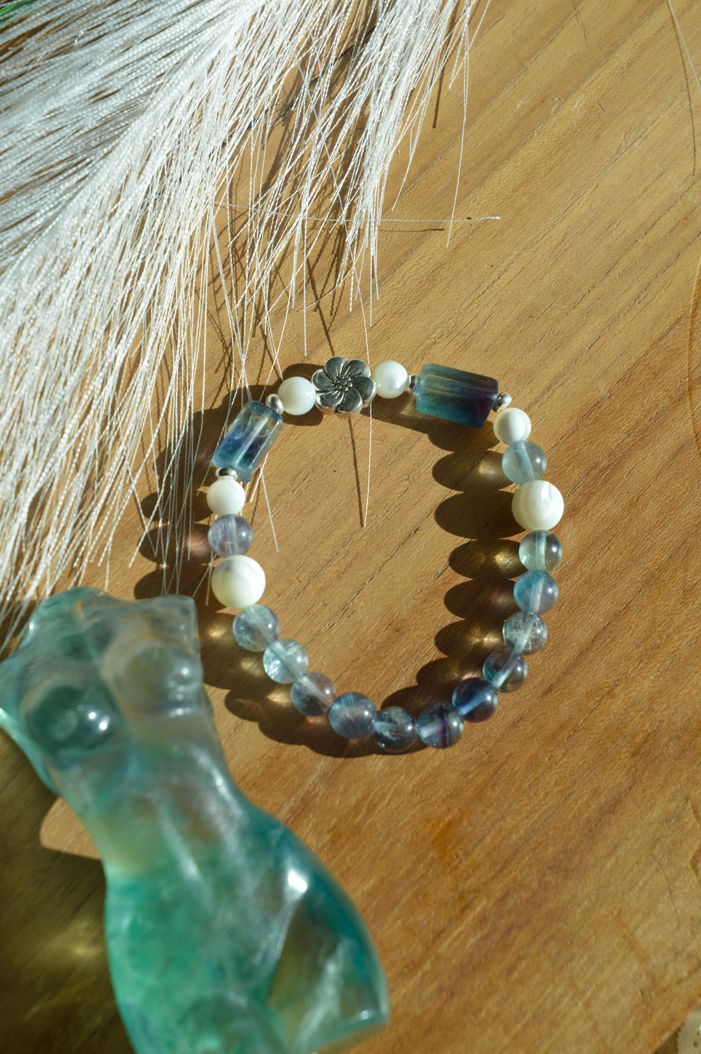 Teal Floral Island Bracelet