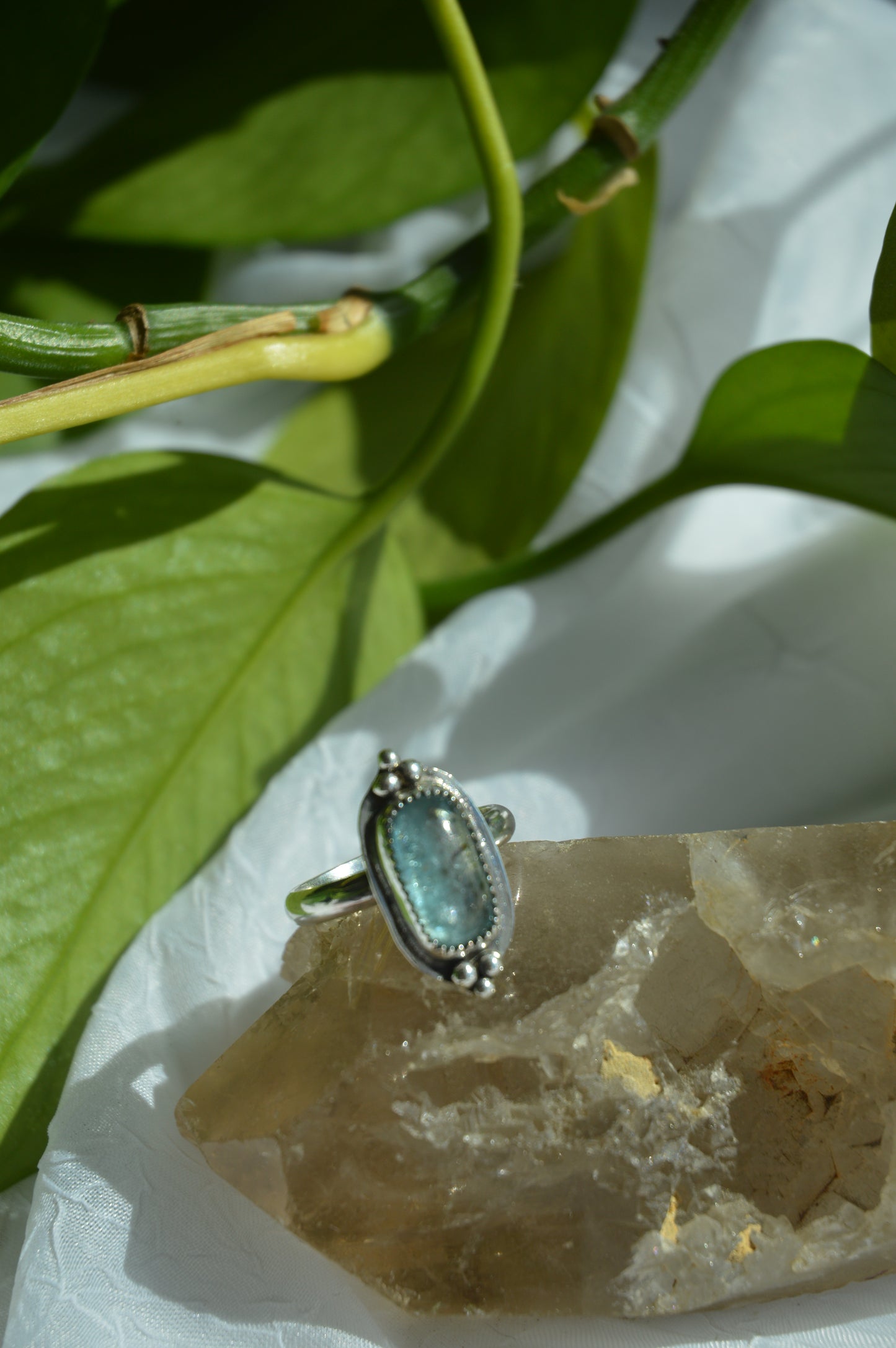 Light Teal Kyanite Rings Sz 6 + 9