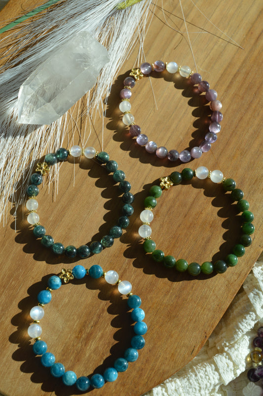 Fluorescent Flower Bracelets