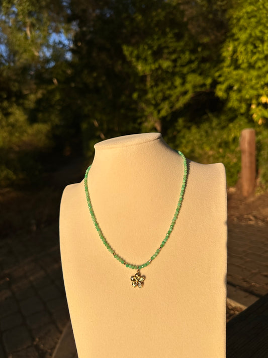 Floral seafoam necklace
