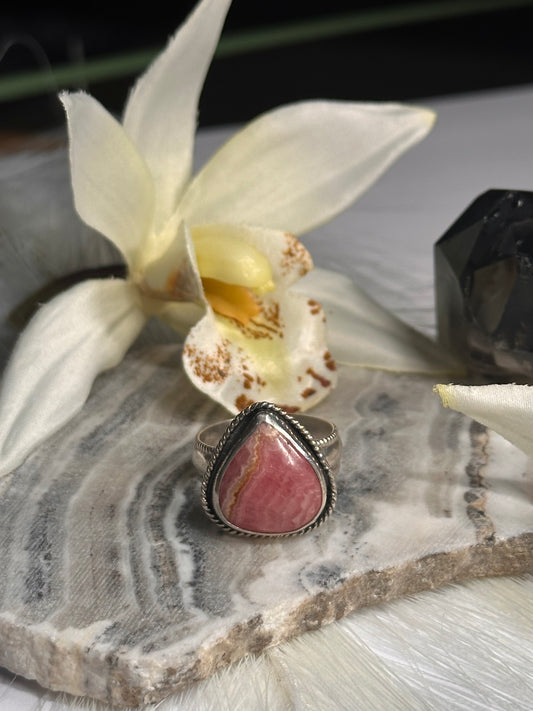 Rhodochrosite Ring - Sz 7