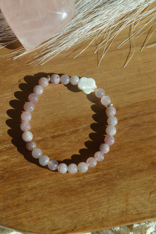 Rose Quartz Petal Bracelet