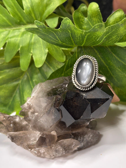 Smokey Moonlight Ring - Sz -5.5