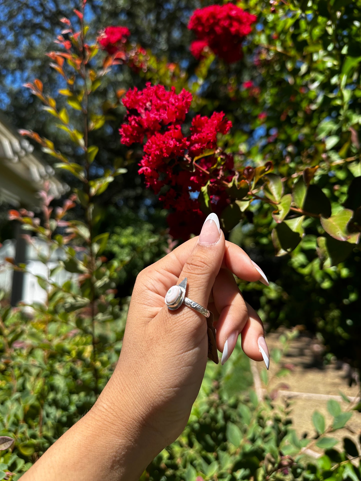 Geometric Ocean Jasper Ring - Sz 11