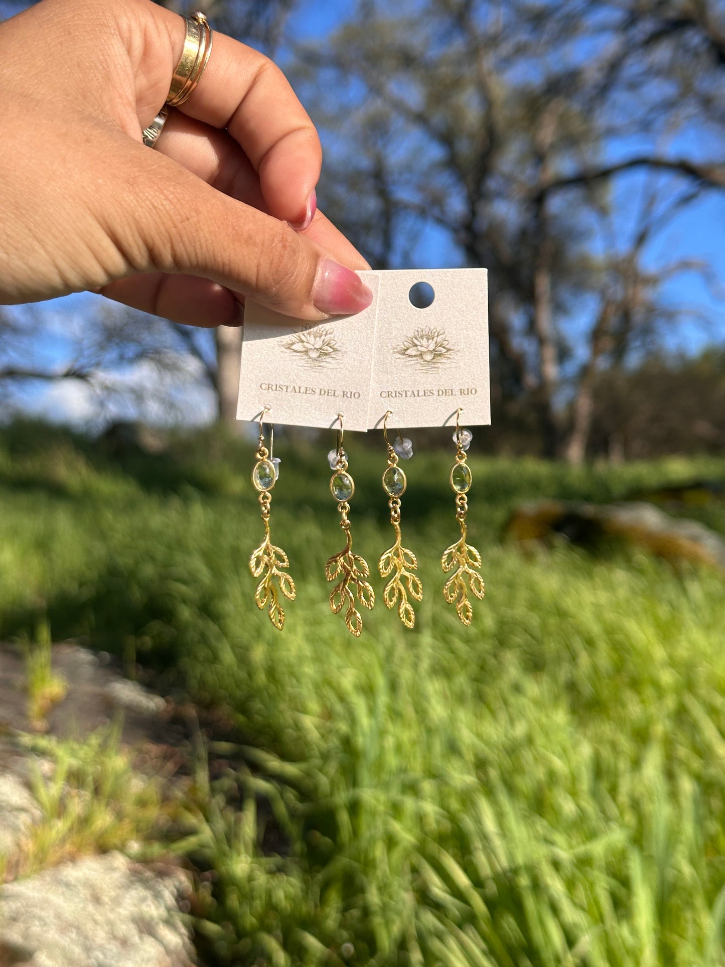 Las hojas verdes Earrings
