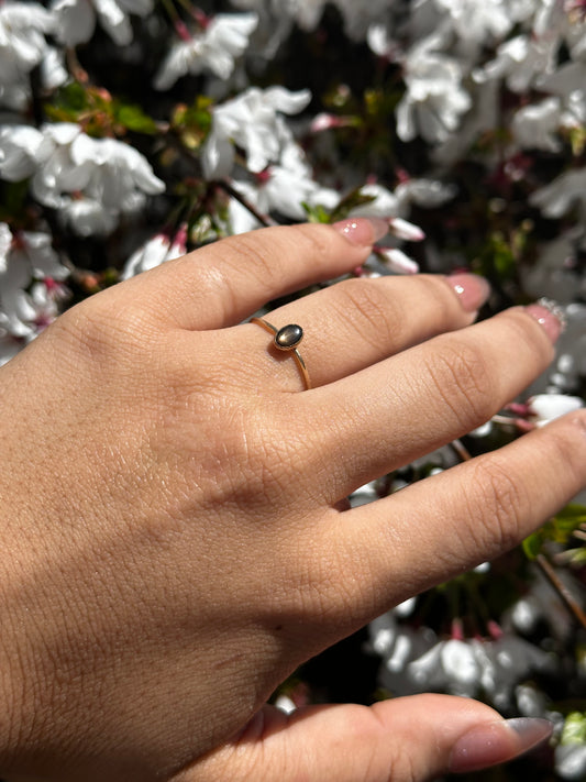 14/20k Gold-filled Black Sapphire ring