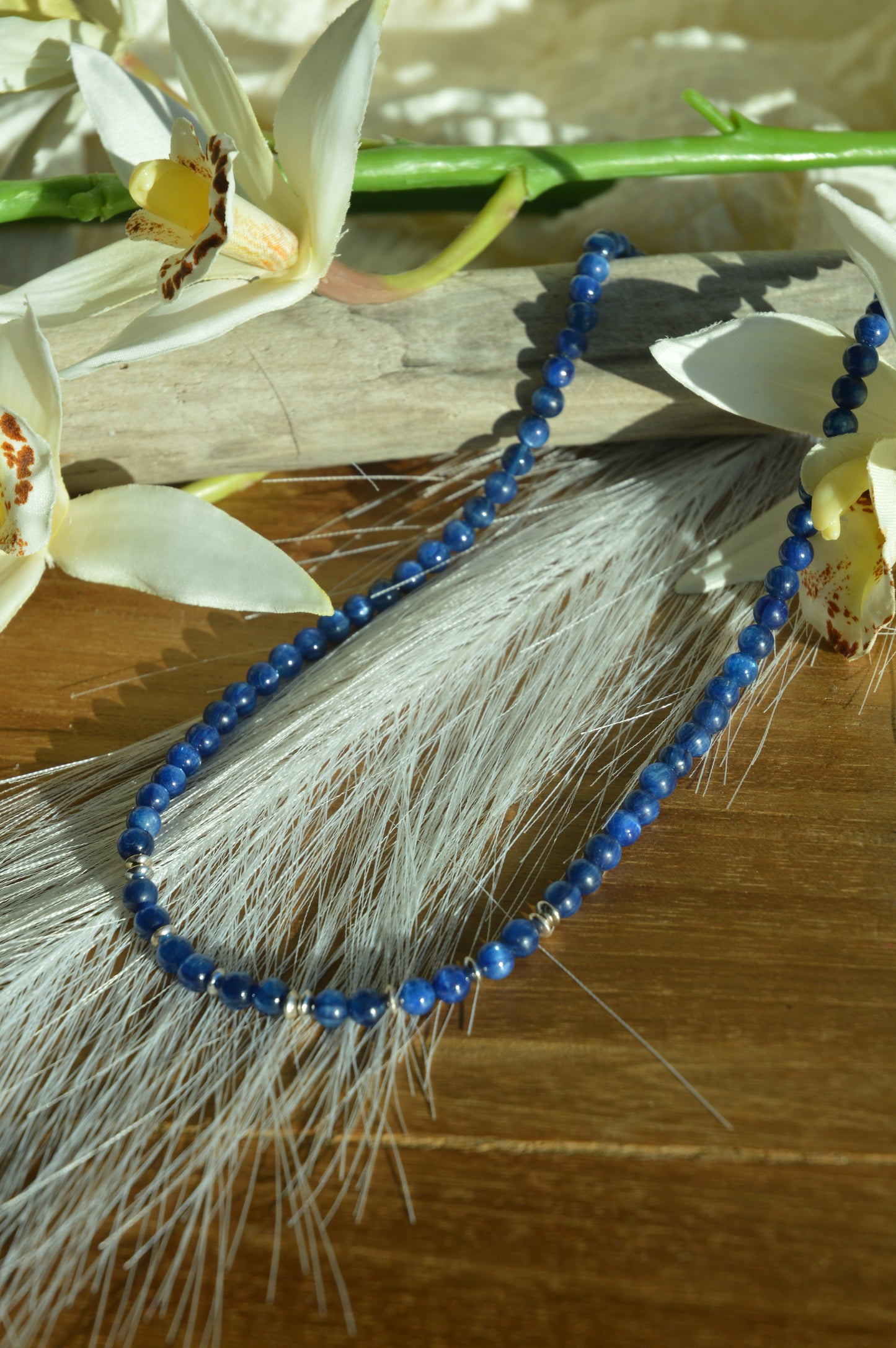 Blue Kyanite Beaded Necklace