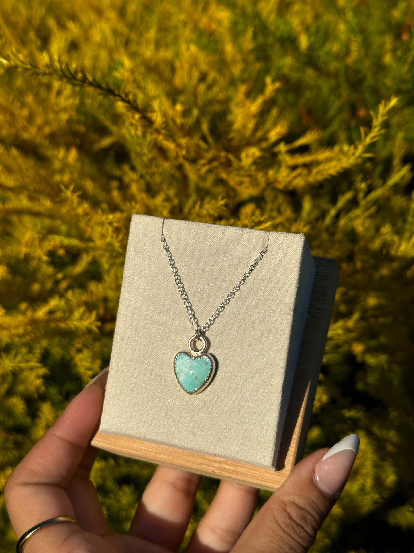 Kingman Turquoise heart pendant