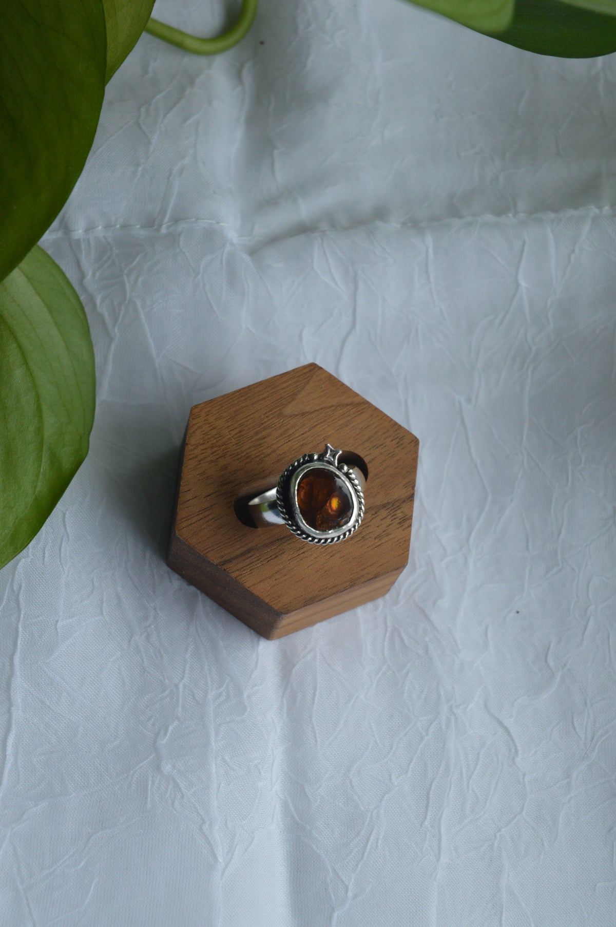 Firey Opal Star Ring - Sz 9