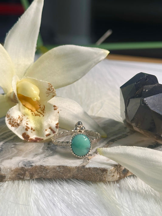 Desert Bloom Variscite Ring - Sz 10